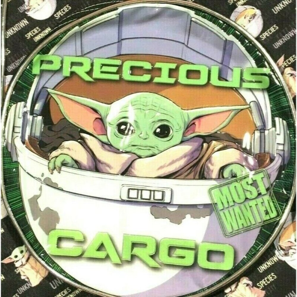Star Wars Baby Yoda Precious Cargo Backpack Large 17 in Black Reflective SC019